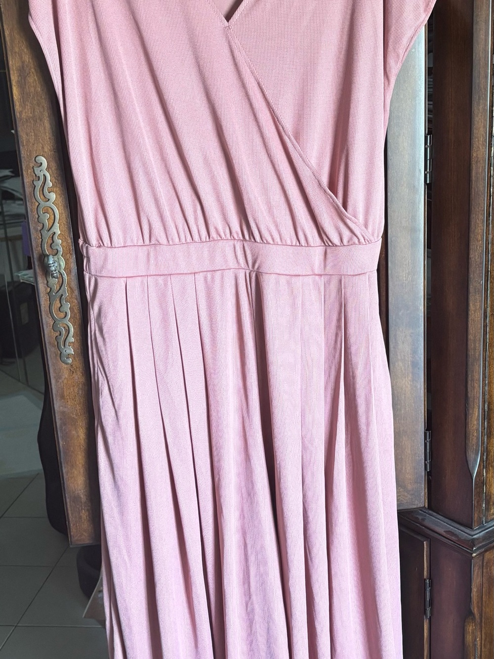 HALARA Dusty Pink Wrap Midi with barrel pant